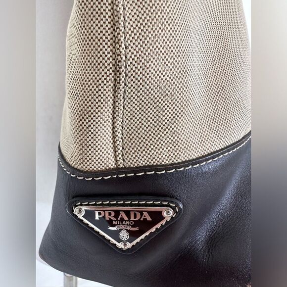 Prada Tan and Black Tote Bag - Picture 5 of 16
